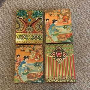 Punch Studio Asian-Inspired Notebook Set - Orange and Green